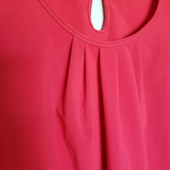 Pomelo Red 3/4 Length Sleeve Flair Out Blouse Size XL - Picture 4 of 10
